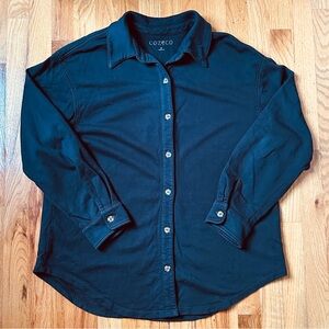 Cozeco x Whitney Port Women’s Med Evergreen Cotton Oversized Shirt Jacket